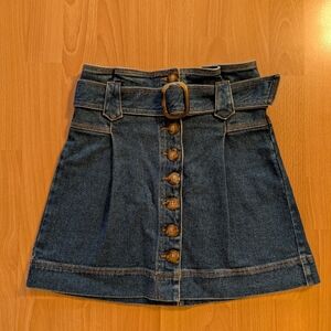 Sezane Hayden Mini Skirt Denim Blue - US 2 (Fr Size 34)